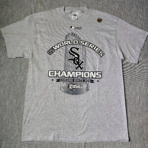 VINTAGE 2005 Chicago White Sox World Series Champions T-Shirt Size Large Gray
